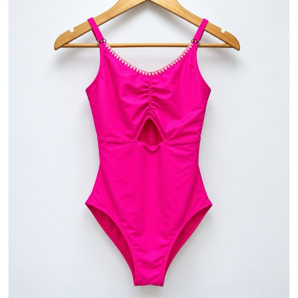 Abercrombie Kids Hot Pink Cutout One Piece Swimsuit Girls Size 13/14